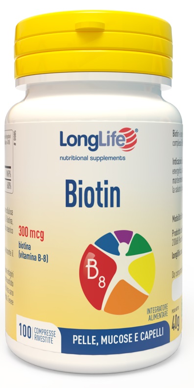 LONGLIFE BIOTIN 300 100 COMPRESSE RIVESTITE - dottorbianchi.it