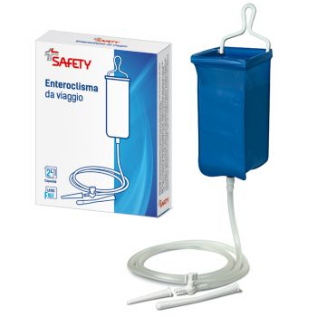 ENTEROCLISMA DA VIAGGIO KLISTER IN GOMMA CON CANNULA ANALE EVAGINALE 2 LITRI - dottorbianchi.it