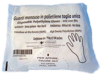 GUANTO MONOUSO IN PVC MISURA UNICA 100 PEZZI - dottorbianchi.it