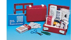 CASSETTA PRONTO SOCCORSO MINIKIT PER CASA, UFFICIO E TEMPO LIBERO. CONTENITORE IN ABS ANTIURTO E CON SUPPORTO PER IL FISSAGGIO ALLA PARETE - dottorbianchi.it