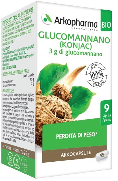 ARKO CAPSULE GLUCOMANNANO BIO 45 CAPSULE - dottorbianchi.it