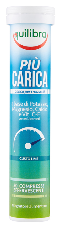 PIU' CARICA GUSTO LIME 20 COMPRESSE EFFERVESCENTI - dottorbianchi.it