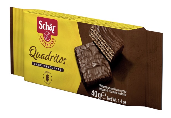 SCHAR QUADRITOS WAFER CON CACAO RICOPERTI DI CIOCCOLATO FONDENTE 40 G - dottorbianchi.it