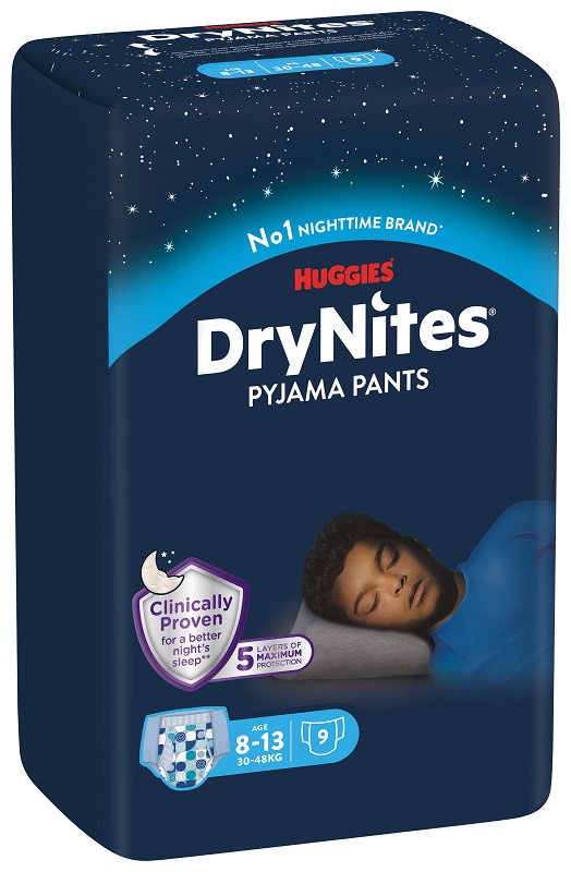 HUGGIES DRYNITES 8/15 ANNI BOY L 27/57KG PACCO SINGOLO 9 PEZZI - dottorbianchi.it