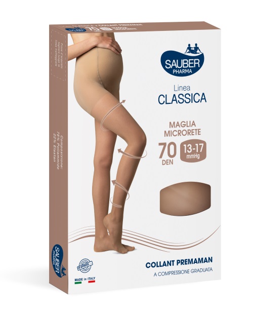 SAUBER COLLANT 70 DENARI PREMAMAN MAGLIA MICRORETE NEUTRO BEIGE 4 LINEA CLASSICA - dottorbianchi.it