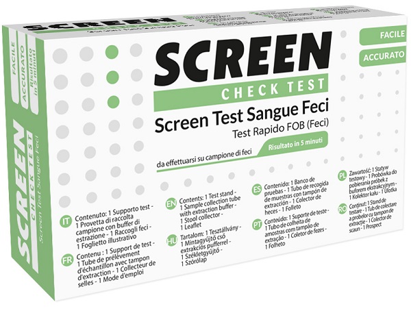 TEST RAPIDO CHE RILEVA LA PRESENZA DI SANGUE OCCULTO NELLE FECI 1 PEZZI SCREEN TEST SANGUE FECI 1 PEZZO - dottorbianchi.it