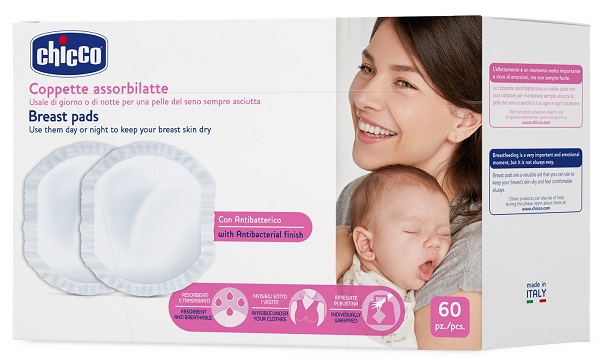 CHICCO COPPETTA ASSORBILATTE ANTIBATTERICA 60 PEZZI - dottorbianchi.it