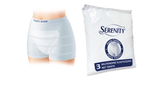 MUTANDINA A RETE PER INCONTINENZA SERENITY PANTY COMFORT S 3 PEZZI - dottorbianchi.it