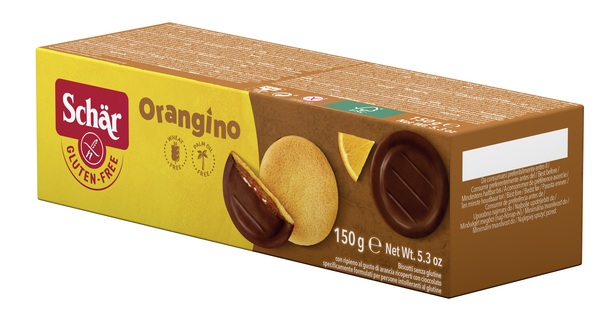 SCHAR ORANGINO BISCOTTI CON RIPIENO AL GUSTO DI ARANCIA RICOPERTI CON CIOCCOLATO 150 G - dottorbianchi.it
