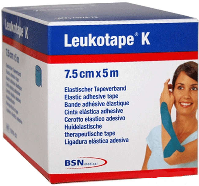 BENDA ADESIVA LEUKOTAPE K PER TAPING FISIOTERAPICO LARGHEZZA 7,5 CM LUNGHEZZA 5 M COLOR ROSSO IN ROTOLO - dottorbianchi.it