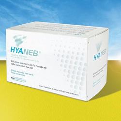 SOLUZIONE IPERTONICA DA NEBULIZZARE HYANEB SODIO CLORURO 7%  ACIDO IALURONICO 0,1% 30 FIALE 5 ML - dottorbianchi.it