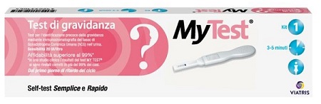 TEST DI GRAVIDANZA RAPIDO HCG MYTEST 1 PEZZO - dottorbianchi.it