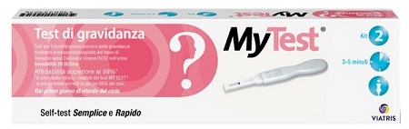 TEST DI GRAVIDANZA RAPIDO HCG MYTEST 2 PEZZI - dottorbianchi.it