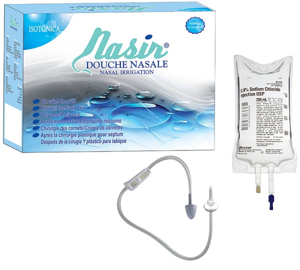 NASIR DOCCIA NASALE CON SOLUZIONE FISIOLOGICA ISOTONICA 6 SACCHE 500 ML + 1 BLISTER - dottorbianchi.it