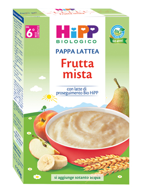 HIPP BIO PAPPA LATTEA FRUTTA MISTA 250 G - dottorbianchi.it