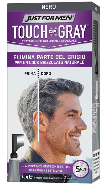 JUST FOR MEN TOUCH OF GRAY NERO 40 G - dottorbianchi.it