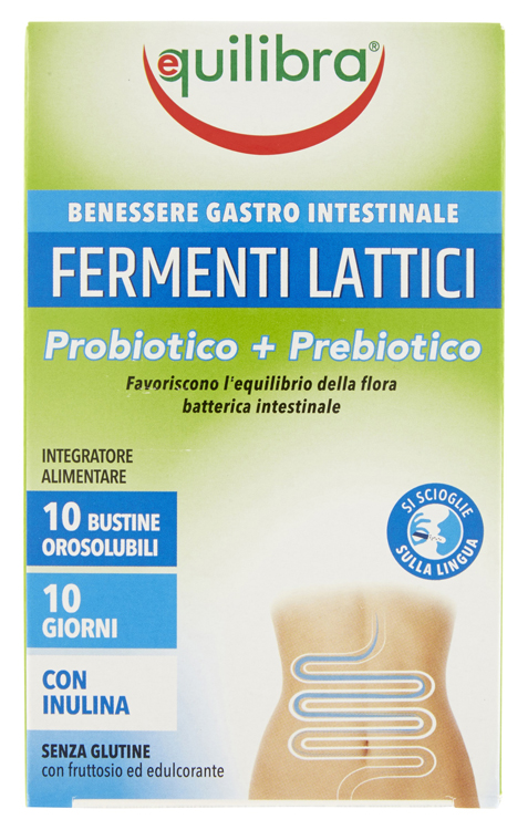 FERMENTI LATTICI PROBIOTICO + PREBIOTICO 10 BUSTINE OROSOLUBILI - dottorbianchi.it