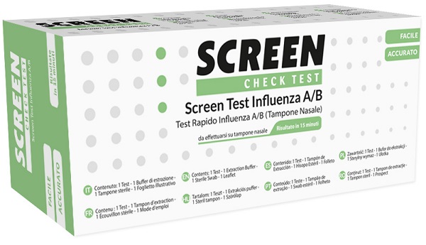 TEST RAPIDO VIRUS INFLUENZA A/B TAMPONE NASALE/FARINGEO SCREEN TEST INFLUENZA - dottorbianchi.it