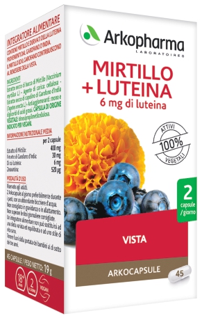 ARKO CAPSULE MIRTILLO+LUTEINA 45 CAPSULE - dottorbianchi.it