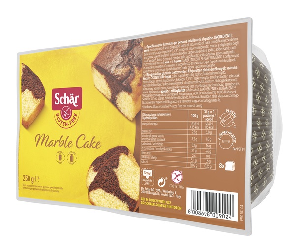 SCHAR MARBLE CAKE SENZA LATTOSIO 250 G - dottorbianchi.it