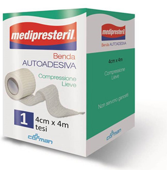 BENDA ADESIVA MEDIPRESTERIL 4X400CM - dottorbianchi.it