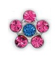 INVERNESS ORECCHINI FIORE ROSA/ZAFFIRO GAMBO TITANIO R804ST - dottorbianchi.it