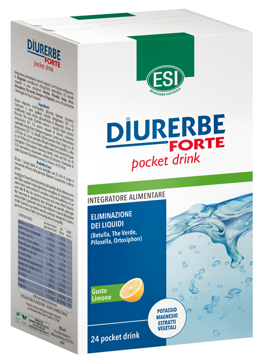 ESI DIURERBE FORTE POCKET DRINK LIMONE 24 X 20 ML - OFFERTA A TEMPO LIMITATO - dottorbianchi.it