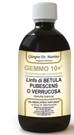 GEMMO 10+ BETULLA B LINFA 500 ML LIQUIDO ANALCOLICO - dottorbianchi.it