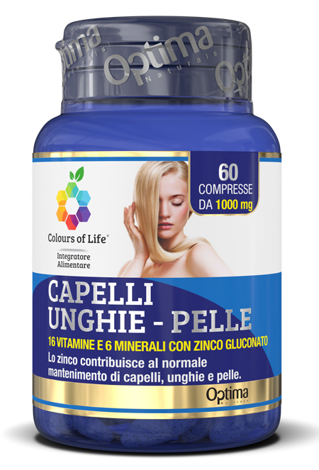 COLOURS OF LIFE CAPELLI UNGHIE PELLE 60 COMPRESSE 1000 MG - dottorbianchi.it