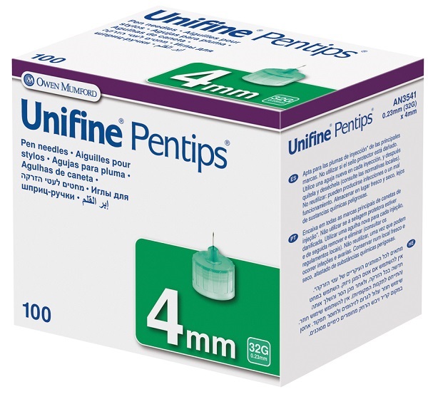 AGO PER PENNA DA INSULINA UNIFINE PENTIPS GAUGE 32 4 MM 100 PEZZI - dottorbianchi.it