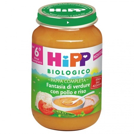 HIPP BIO PAPPA PRONTA FANTAS VERD POLLO RISO 190 G - dottorbianchi.it