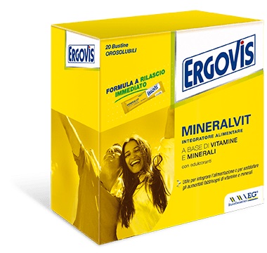 ERGOVIS MINERALVIT 20 BUSTE OROSOLUBILI 30 G - dottorbianchi.it