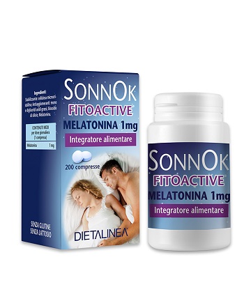 SONNOK FITOACTIVE MELATONINA 1MG 200 COMPRESSE DIETALINEA - dottorbianchi.it