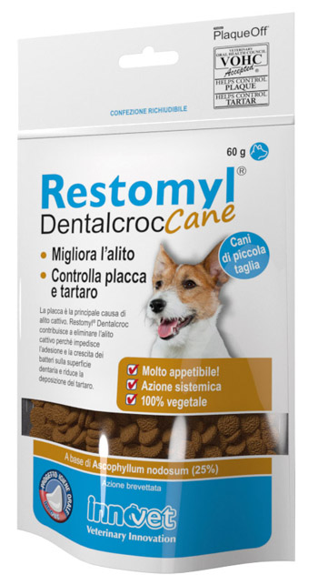 RESTOMYL DENTALCROC CANI PICCOLA TAGLIA BUSTA 60 G - dottorbianchi.it
