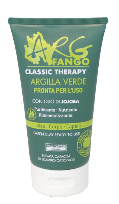 ARGFANGO CLASSIC THERAPY ARGILLA VERDE PRONTA PER L'USO PER VISO CORPO E CAPELLI 150 ML - dottorbianchi.it