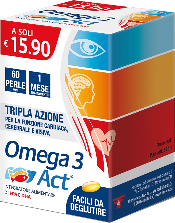 OMEGA 3 ACT 540MG + VITAMINA E 60 PERLE MINI - dottorbianchi.it