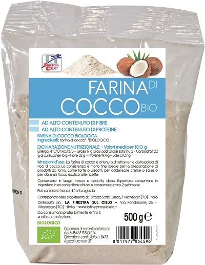 FSC FARINA DI COCCO BIO AD ALTO CONTENUTO DI FIBRA 500 G - dottorbianchi.it