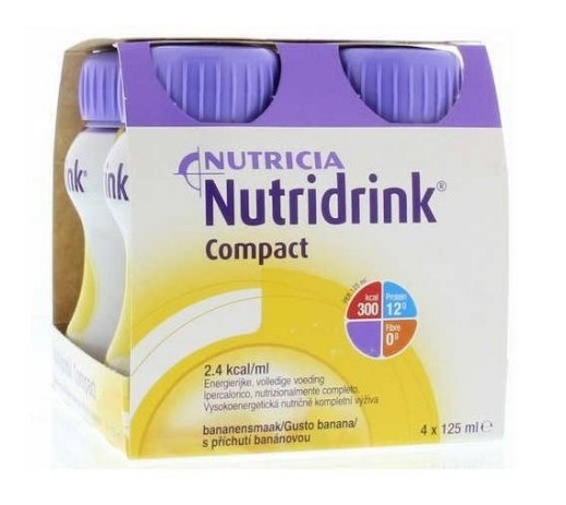 NUTRICIA NUTRIDRINK COMPACT GUSTO BANANA 4 BOTTIGLIE DA 125 ML - dottorbianchi.it