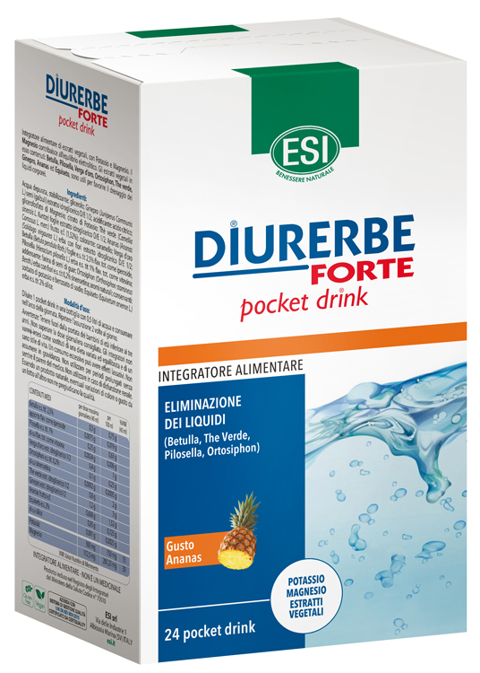 ESI DIURERBE FORTE POCKET DRINK ANANAS 24 X 20 ML - OFFERTA A TEMPO LIMITATO - dottorbianchi.it