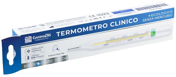 TERMOMETRO CLINICO ECOLOGICO SENZA MERCURIO 1 PEZZO - dottorbianchi.it