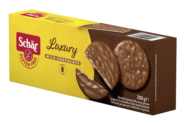 SCHAR LUXURY BISCOTTI DI PASTA FROLLA RICOPERTI DI CIOCCOLATO AL LATTE 200 G - dottorbianchi.it