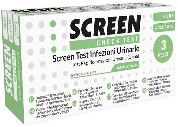 TEST PER L'INDIVIDUAZIONE RAPIDA DI LEUCOCITI SANGUE NITRITO E PROTEINA NELL'URINA SCREEN CHECK TEST INFEZIONI VIE URINARIE 3 PEZZI - dottorbianchi.it