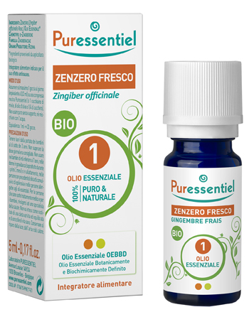 PURESSENTIEL ZENZERO OLIO ESSENZIALE BIO 5 ML - dottorbianchi.it