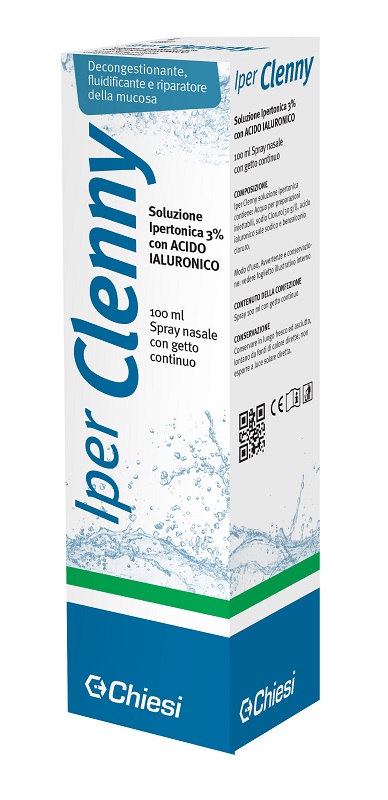 IPER CLENNY SPRAY NASALE EROGAZIONE CONTINUA SOLUZIONE IPERTONICA CON ACIDO IALURONICO 100 ML - dottorbianchi.it