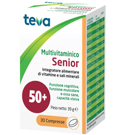 MULTIVITAMINICO SENIOR TEVA 30 COMPRESSE 39 G - dottorbianchi.it