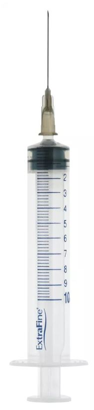 SIRINGA EXTRAFINE IPODERMICA 10 ML AGO 12 GAUGE 22 - dottorbianchi.it