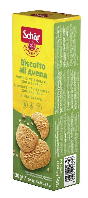 SCHAR BISCOTTI ALL'AVENA 2 BUSTE DA 65 G - dottorbianchi.it