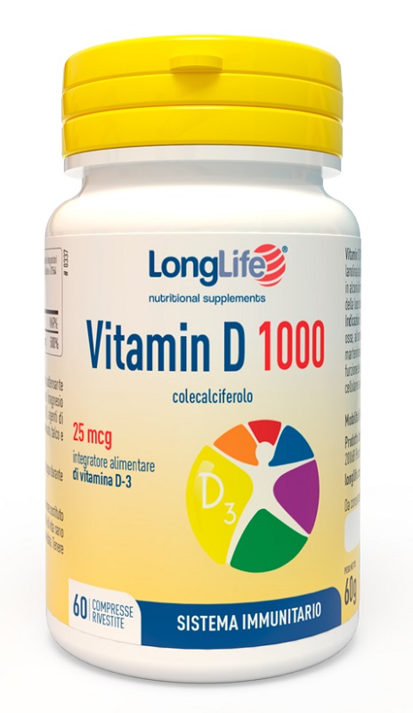 LONGLIFE VITAMIN D 1000UI 60 COMPRESSE - dottorbianchi.it