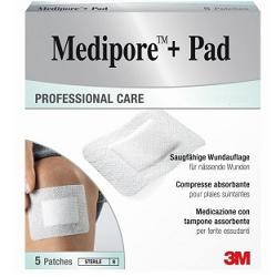 MEDICAZIONE MEDIPORE+PAD 5X7,2CM 5PEZZI - dottorbianchi.it