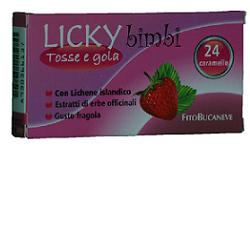 LICKY CARAMELLE BAMBINI PER TOSSE E GOLA FRAGOLA 70 G - dottorbianchi.it
